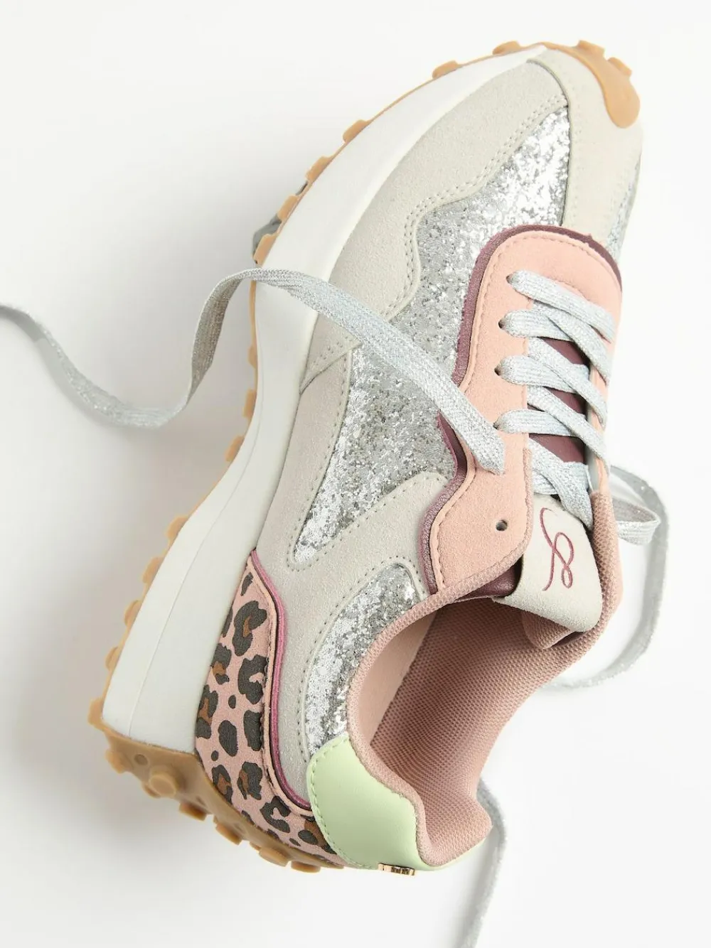 Love & Roses Mix Material Retro Comfort Jogger Trainers^Women Sneakers