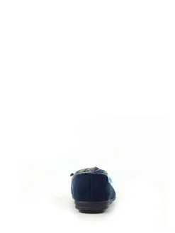 Lunar Blue Bow Tartan Trim Pump Slippers^Women Slippers