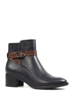 Discount Lunar Blue Cassie Low Heel Ankle Boots