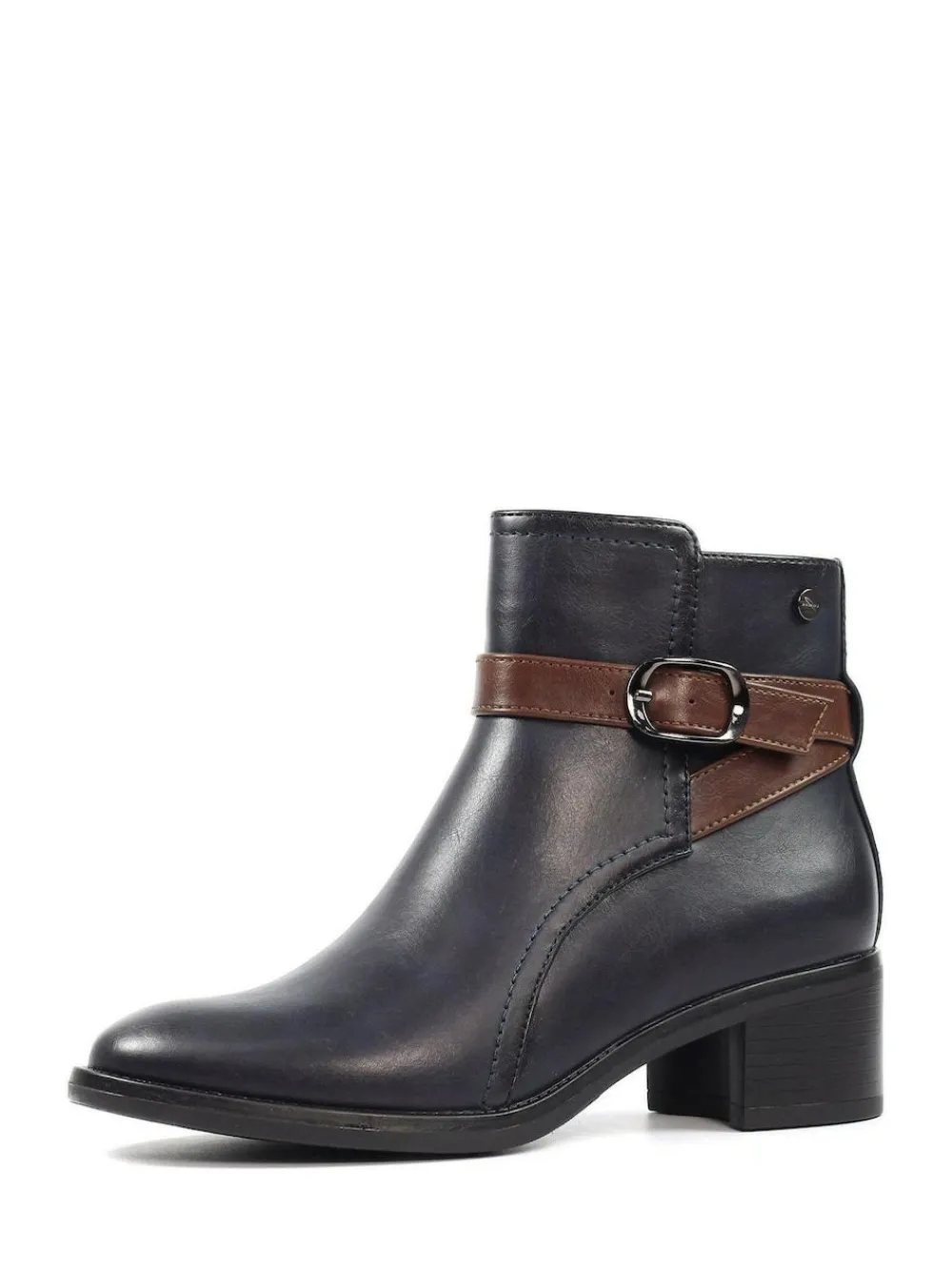 Discount Lunar Blue Cassie Low Heel Ankle Boots