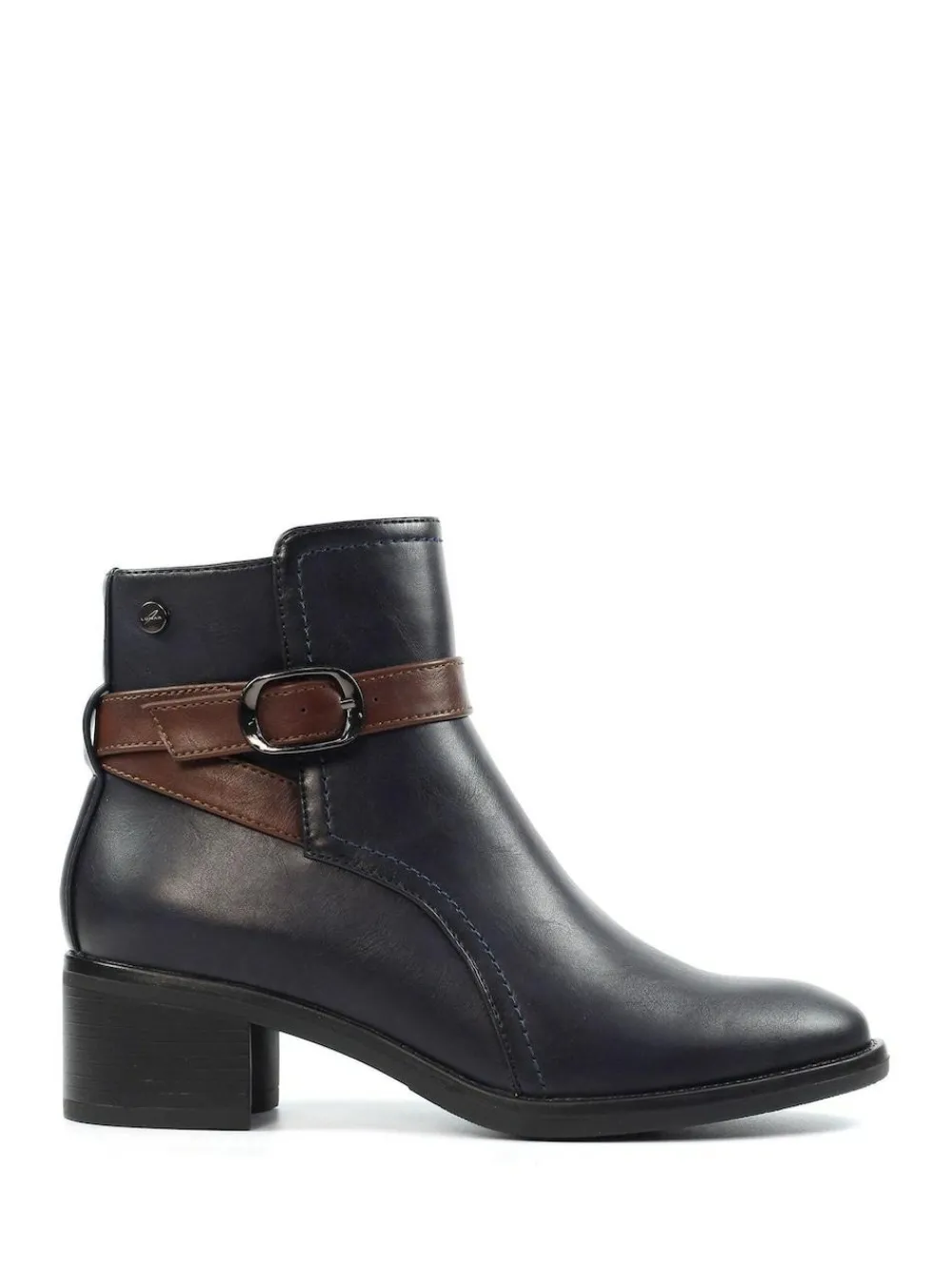 Discount Lunar Blue Cassie Low Heel Ankle Boots
