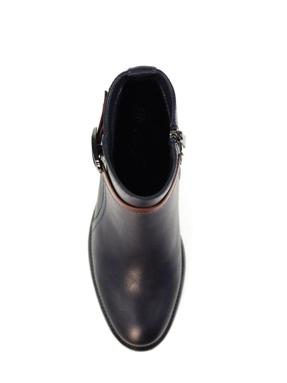 Discount Lunar Blue Cassie Low Heel Ankle Boots