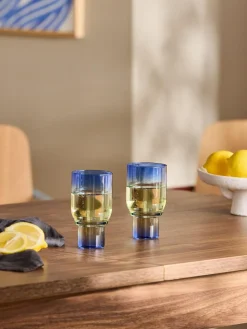 Hot MADE.COM Blue & Green Juno Wine Glasses
