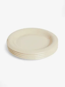 Outlet MADE.COM Cream Quell Set of 4 Dinner Plates