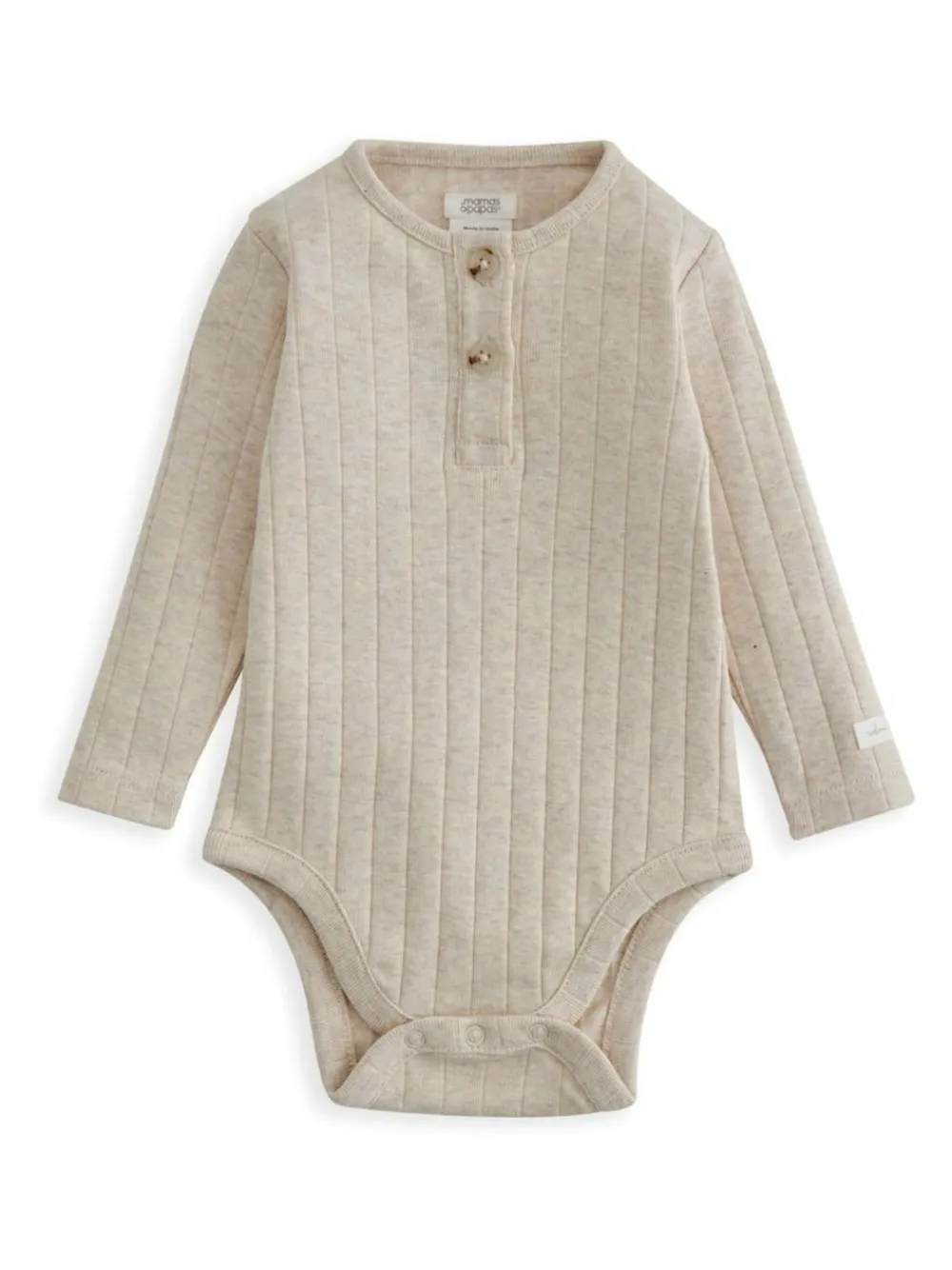 Mamas & Papas Cream 100% Cotton Rib Bodysuit and Safari Print Leggings Set^ Unisex