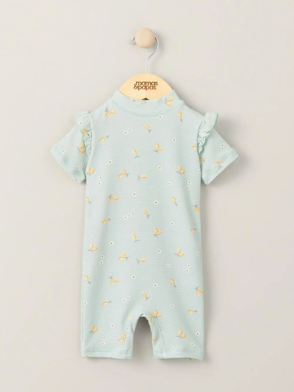 Mamas & Papas Green Lemon Print Textured Short Sleeve Rashsuit^ Swimwear|Swimwear