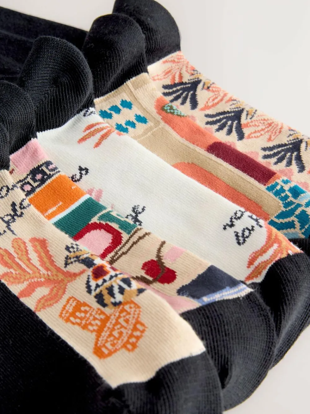 Next Marrakesh Mix Print Footbed Ankle Socks 5 Pack^Women Socks & Tights