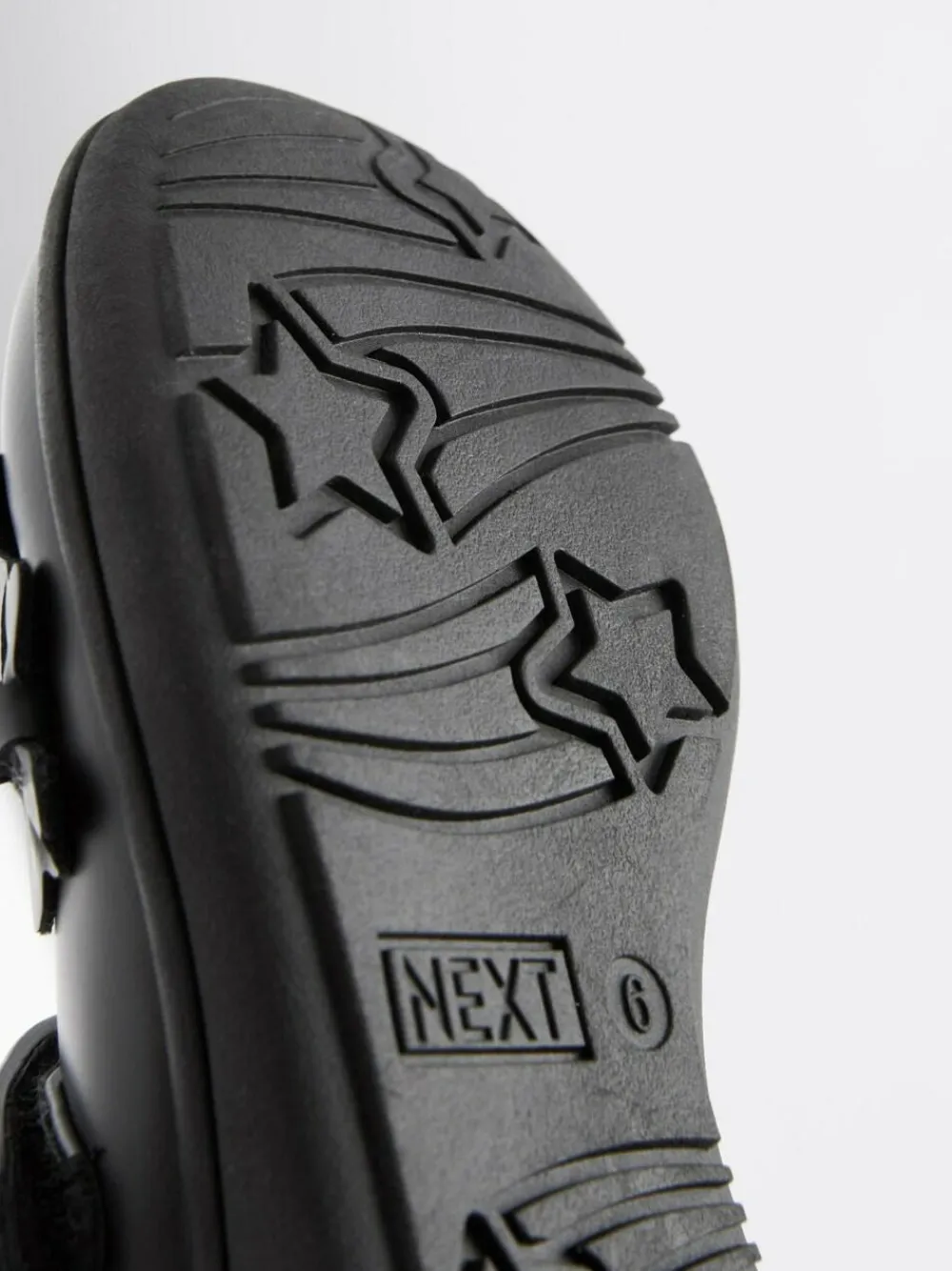 Next Standard Fit (F) School Junior Butterfly Mary Jane Shoes Matt Black