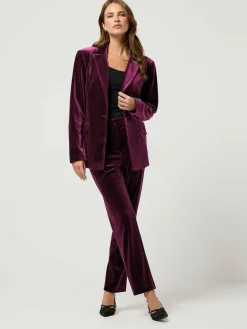 Online M&Co Red Velour Blazer