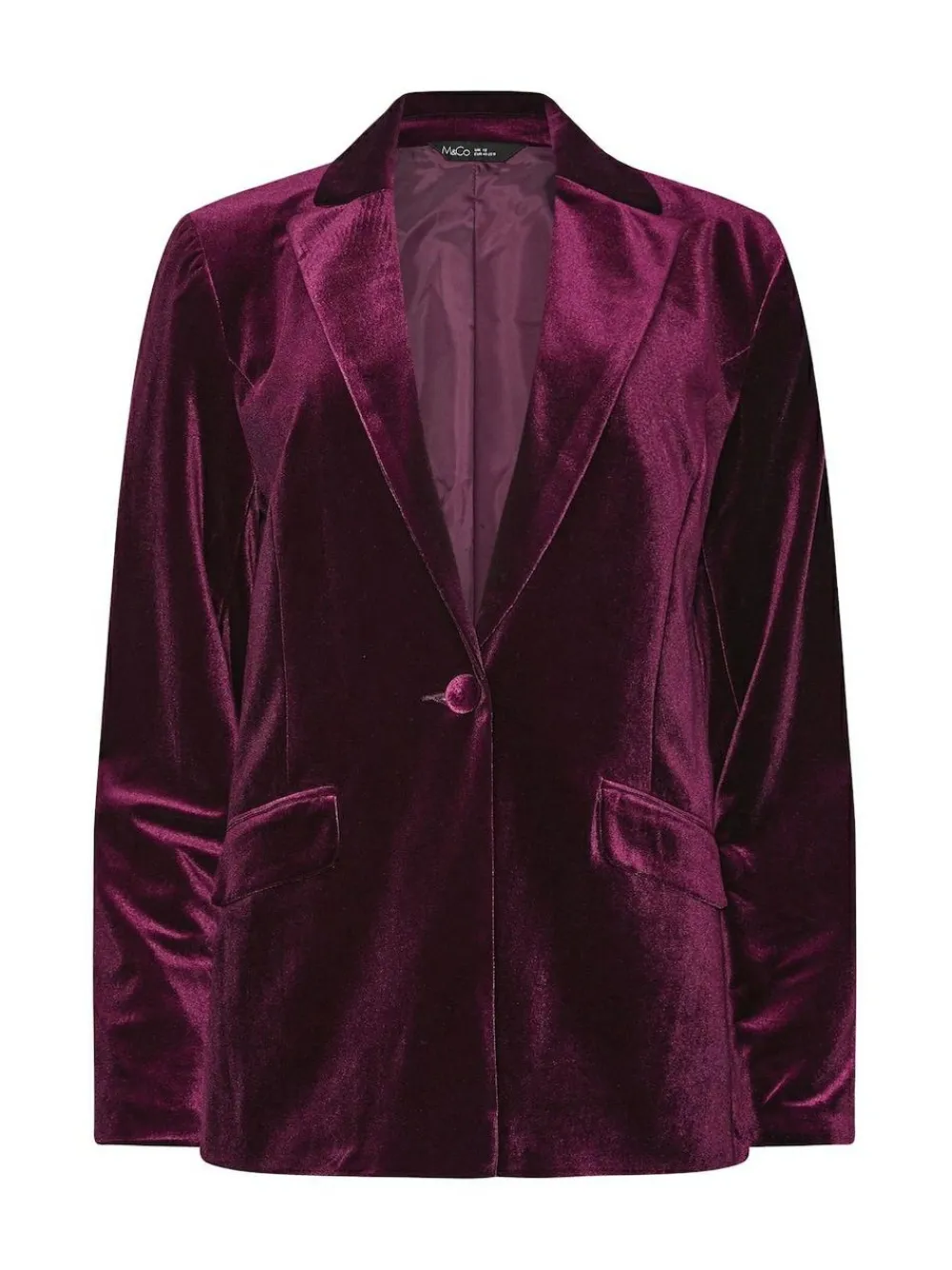 Online M&Co Red Velour Blazer