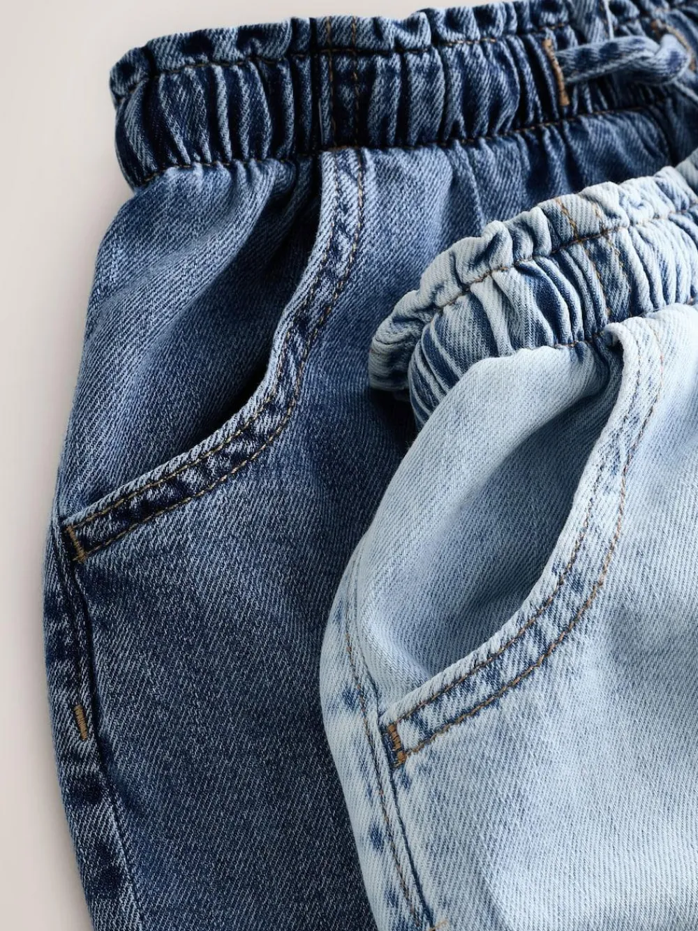 Next Mid Blue 100% Cotton Denim Shorts 2 Pack (3-16yrs)^ Nightwear|Shorts & Skirts