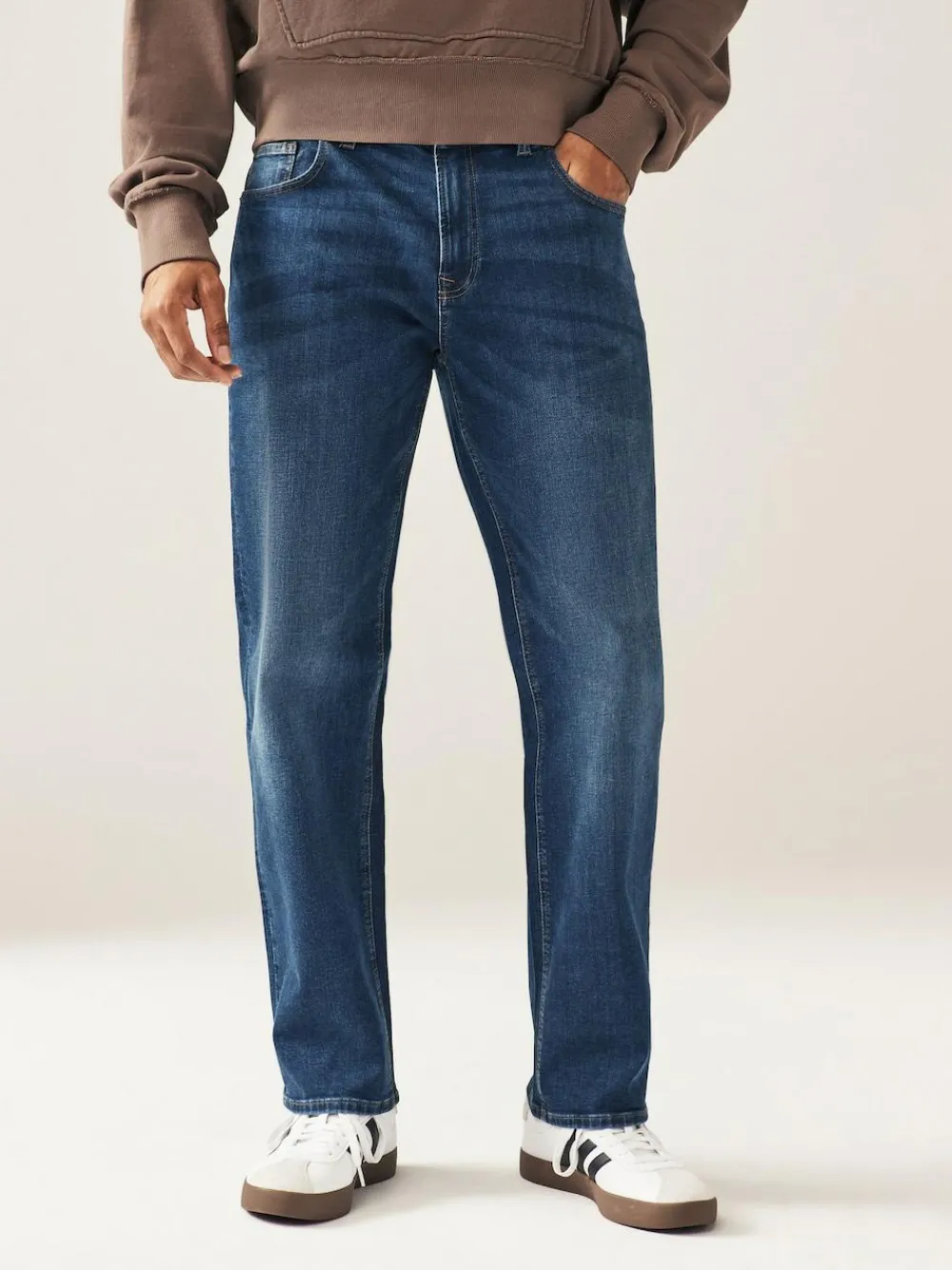 Discount Next Mid Blue Classic Stretch Relaxed Fit Jeans