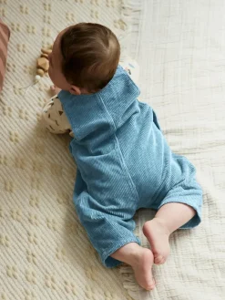 Next Mid Blue Cord Dungarees and Bodysuit Set (0mths-2yrs)^BOY Newborn Clothing|Sets & Co-Ords