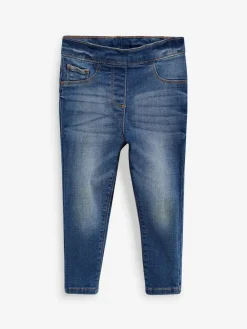 New Next 1 Pack Elasticated Waist Jeggings (3mths-7yrs) Mid Blue Denim