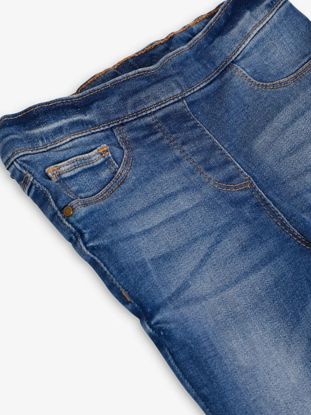 New Next 1 Pack Elasticated Waist Jeggings (3mths-7yrs) Mid Blue Denim