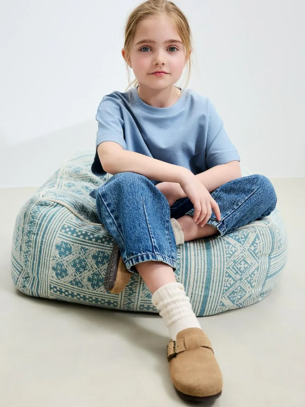 Hot Next Mid Blue Denim Barrel Jeans (3-16yrs)