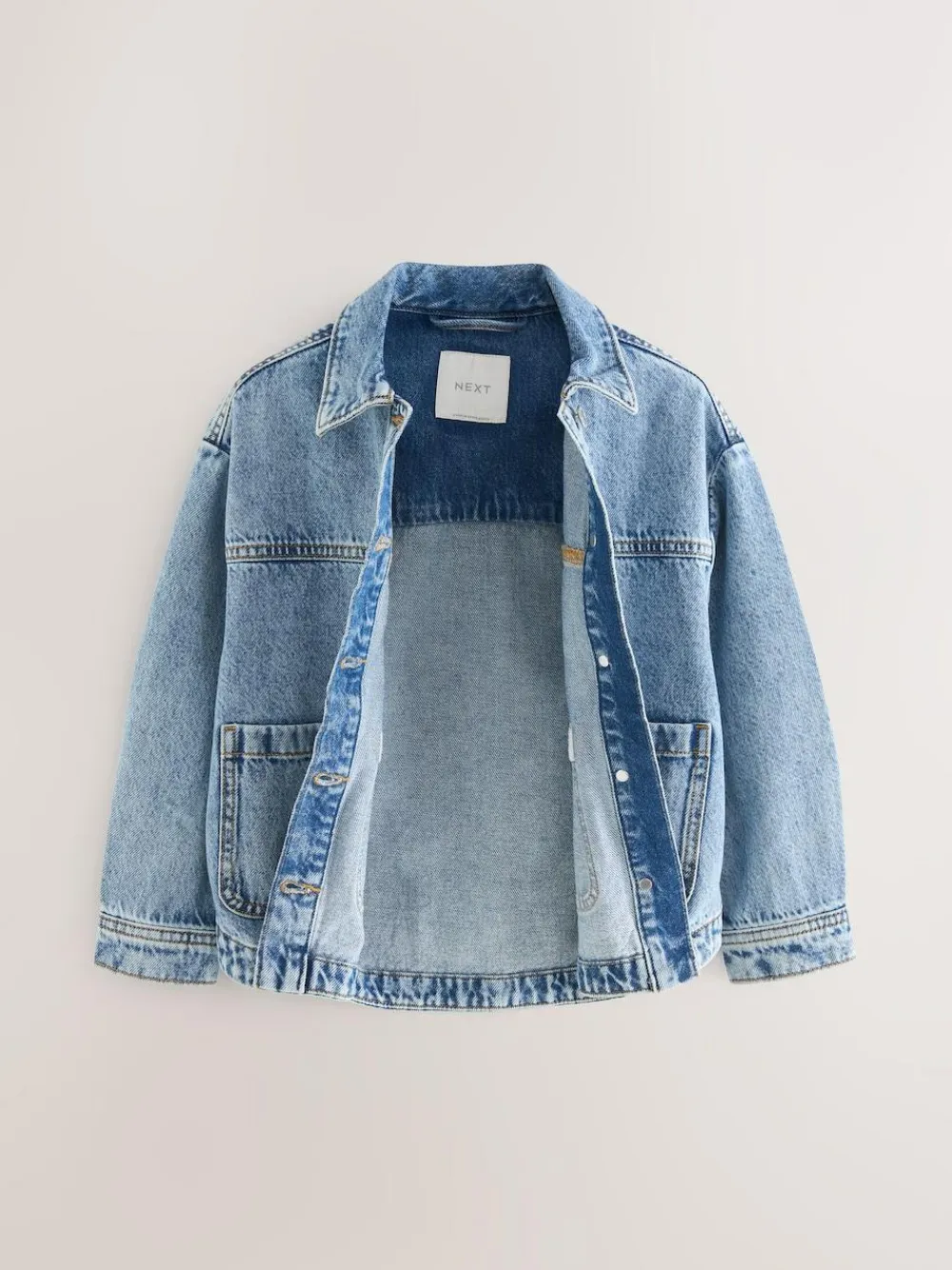 Next Mid Blue Denim Shacket (3-16yrs)^ Jackets & Coats|Snowsuits & Coats