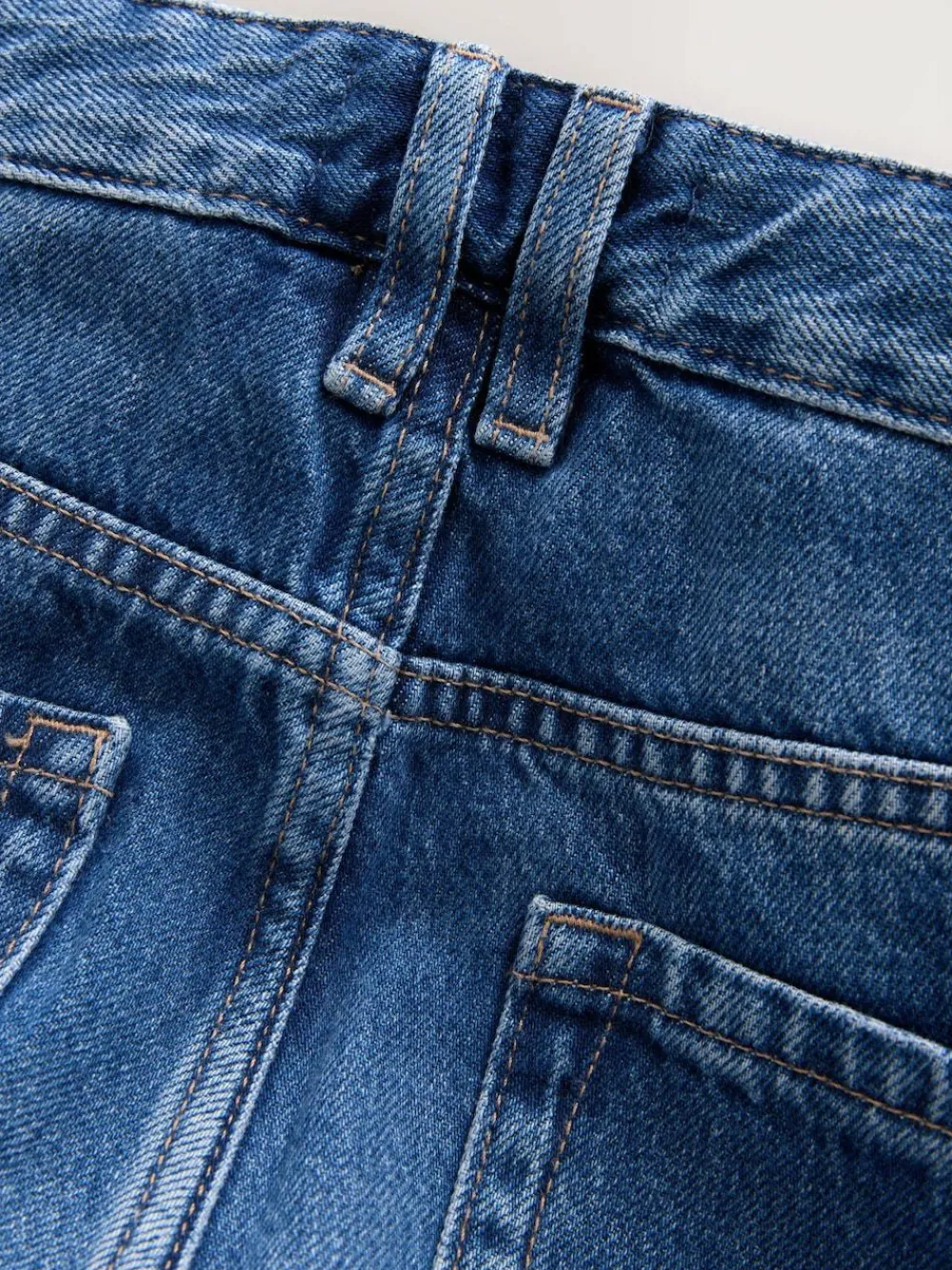New Next Straight Leg Jeans Mid Blue Denim