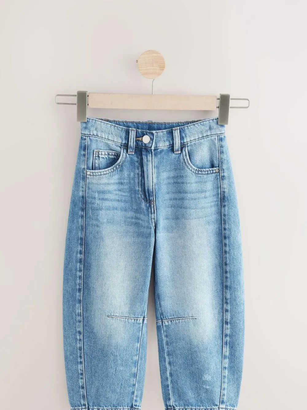 Next Mid Blue Denim Volume Barrel Jeans (3-16yrs)^ Jeans