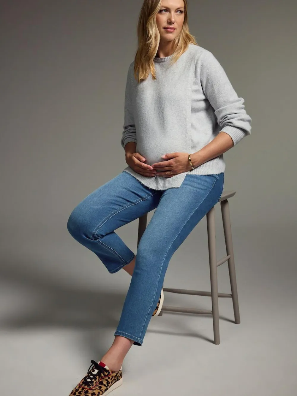 Best Next Mom Maternity Denim Jeans Mid Blue