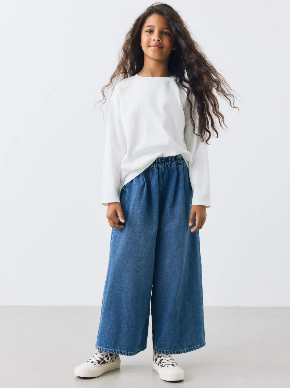 Next Pull On Wide Leg Jeans (6-16yrs)^ Jeans