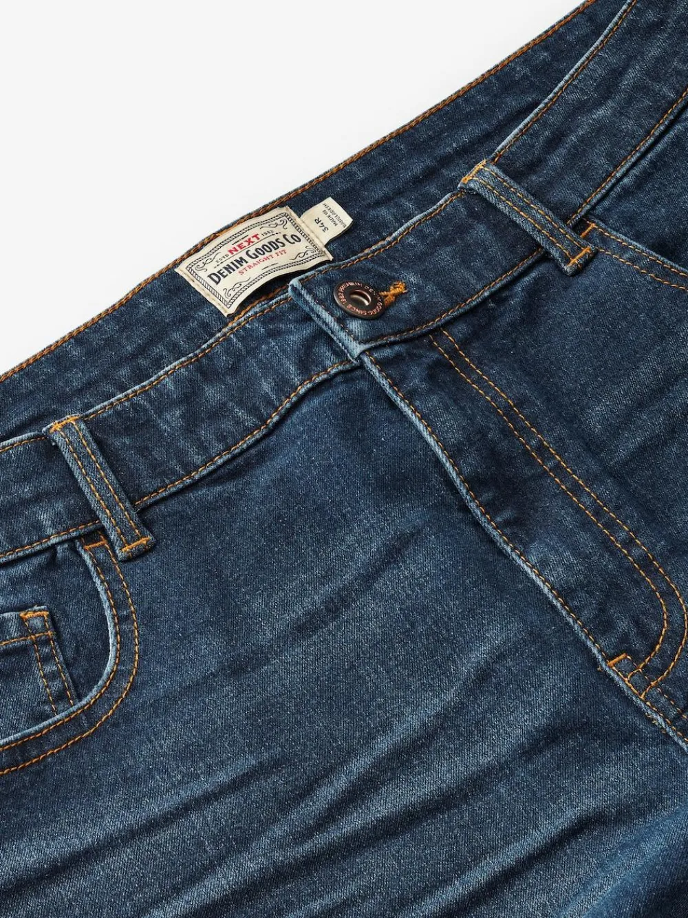Outlet Next Straight Fit Straight Fit Essential Stretch Jeans Mid Blue