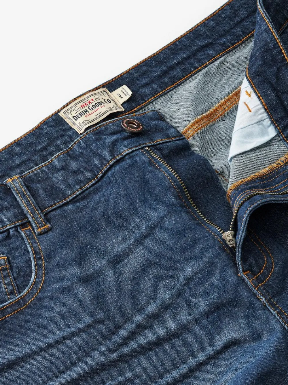 Outlet Next Straight Fit Straight Fit Essential Stretch Jeans Mid Blue