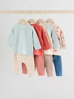 Clearance Next Mineral Little Cub Baby Tops and Leggings 8 Piece Set (0mths-2yrs)