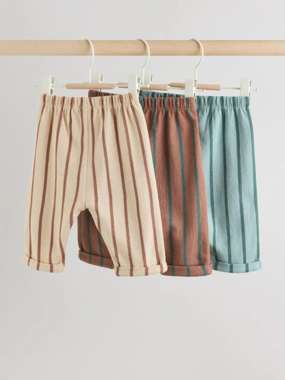 Online Next Minerals Baby Straight Leg Joggers 3 Pack (0mths-2yrs)