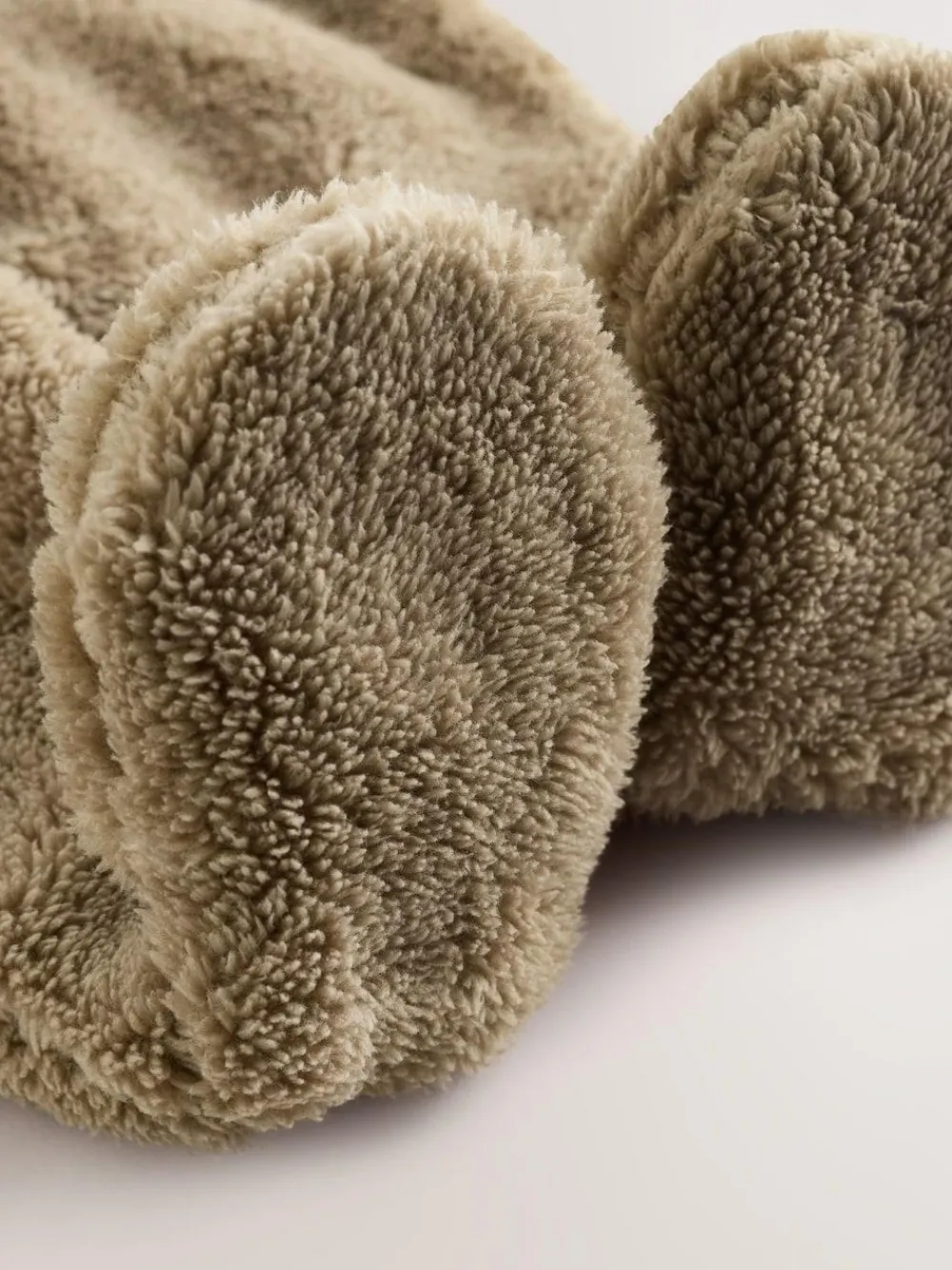 New Next Mink Brown Fleece Baby Pramsuit