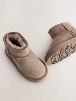 Next Mink Brown Water Repellent Standard Fit (F) Suede Pull On Boots^ Baby Boots|Boots