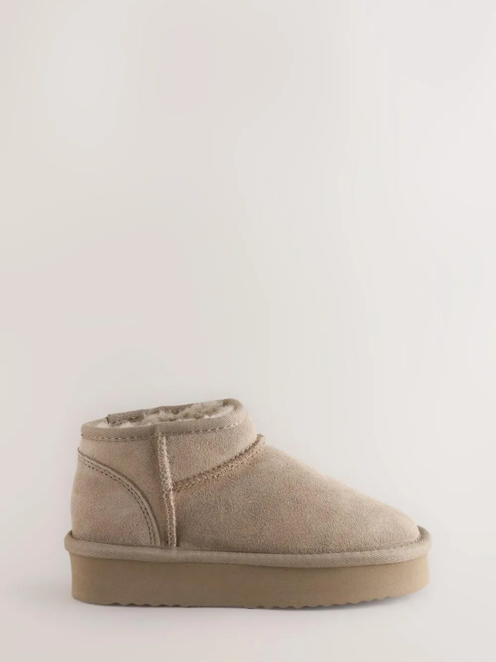 Hot Next Mink Standard Fit (F) Flatform Mini Warm Lined Water Repellent Suede Pull-On Boots