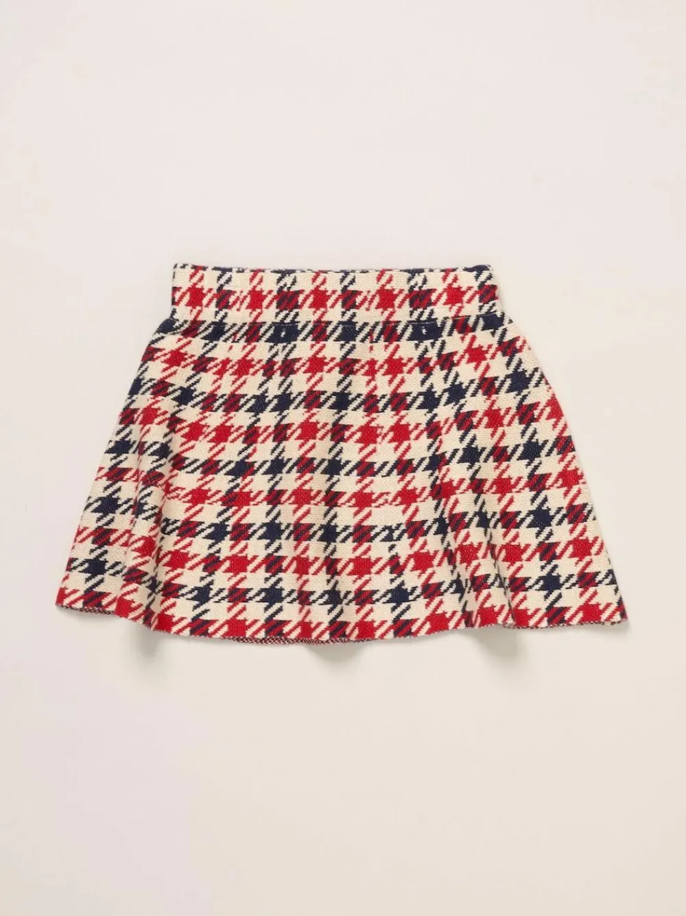 Miss True Knit White Cardigan with Check Skirt^ Shorts & Skirts
