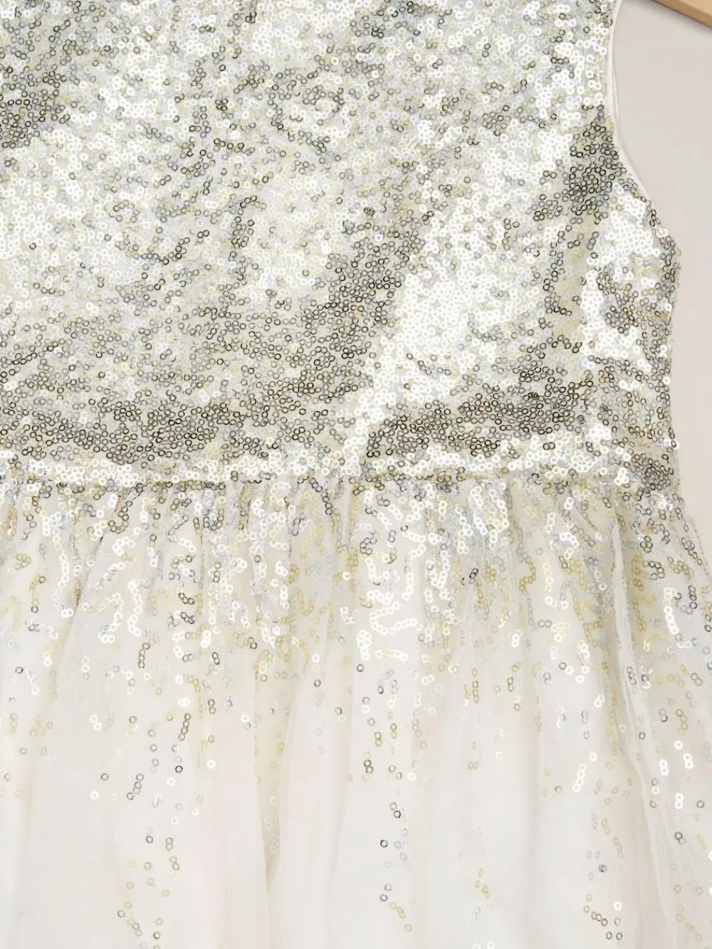 Miss Waterfall Sequin Dress and Faux Fur Bolero Set^ Dresses