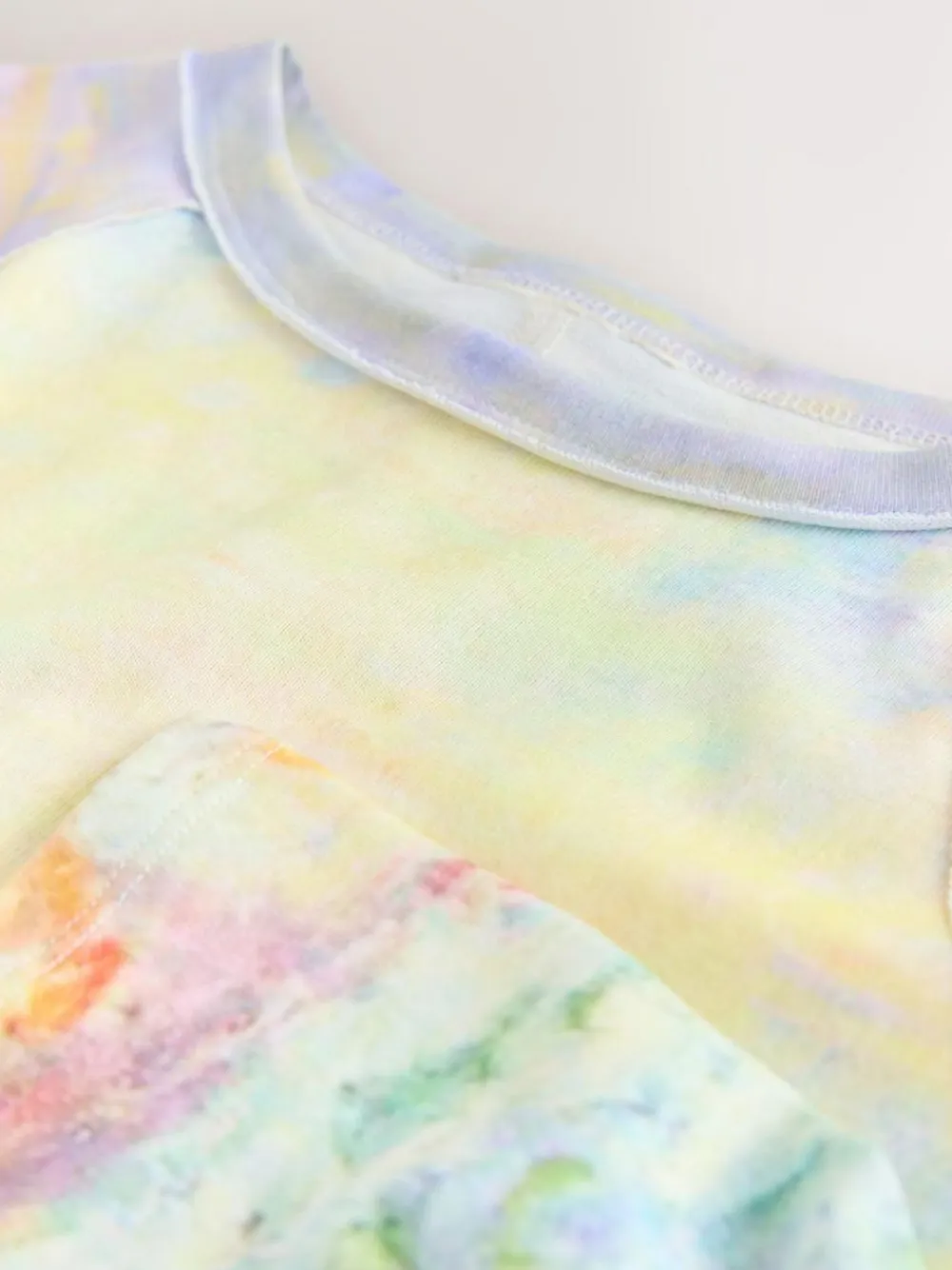 Next Monet Graphic License Long Sleeve Washed Effect Raw Seam T-Shirt