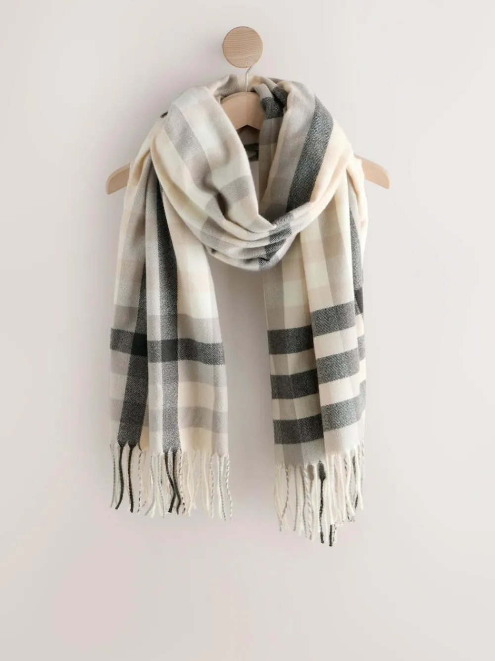 Best Next Midweight Scarf Monochrome Check