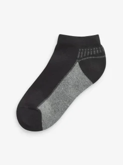 Next Cushioned Footbed Sports Trainers Socks 5 Pack Monochrome