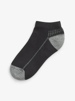 Next Cushioned Footbed Sports Trainers Socks 5 Pack Monochrome