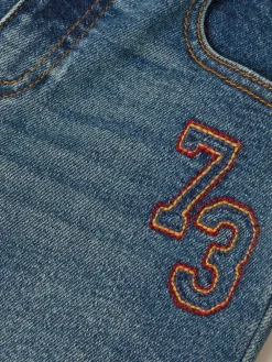 Discount Monsoon Blue 73 Logo Straight Leg Jeans