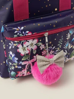 Monsoon Blue Floral Print School Backpack^ Bags