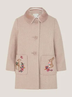 Monsoon Brown Baby Embroidered Pocket Coat^ Jackets & Coats|Snowsuits & Coats