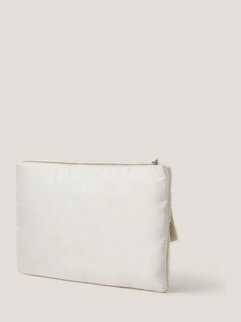 Sale Monsoon Cream Audra Beaded Bow Pouch