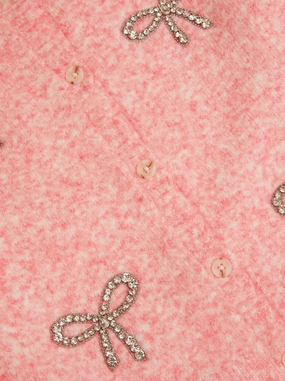 Hot Monsoon Pink Bow Embellished Cardigan