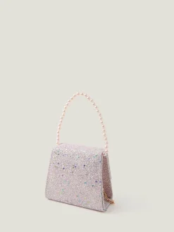 Discount Monsoon Pink Bow Glitter Bag & Hair Clips Set