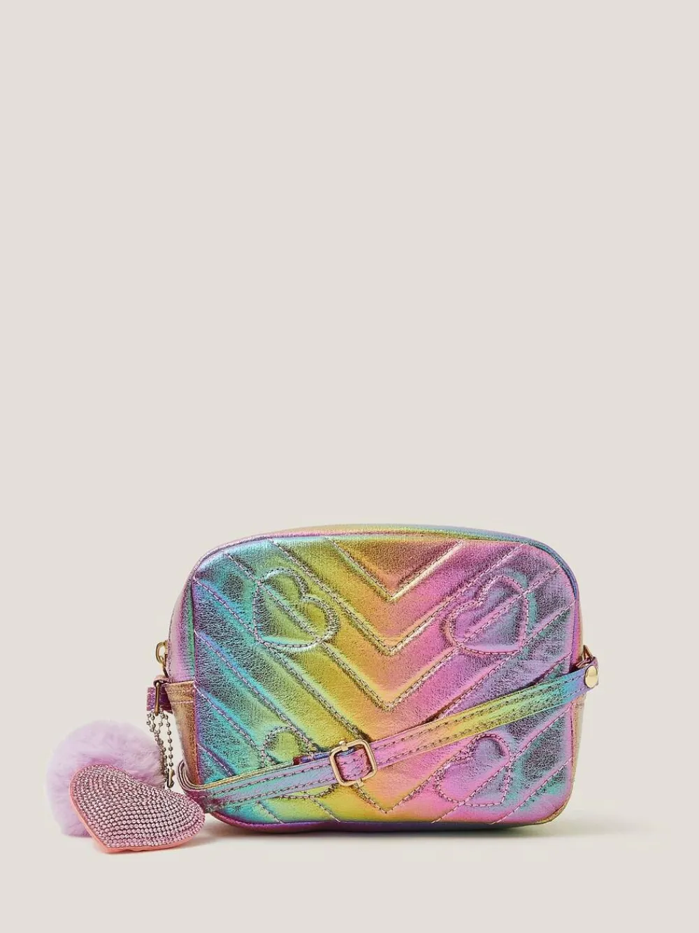 Discount Monsoon Pink Quilted Rainbow Bag