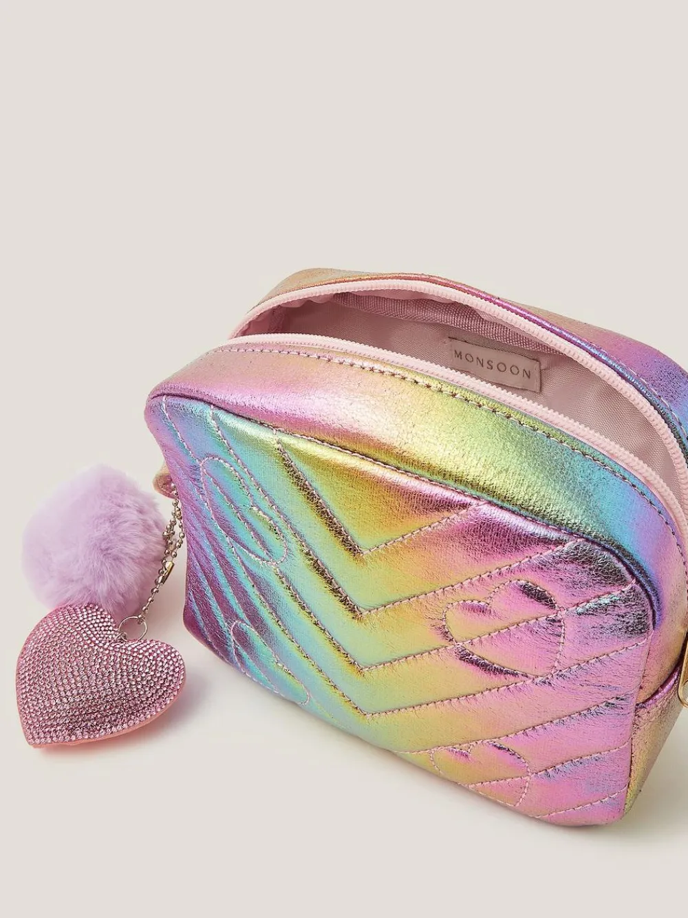 Discount Monsoon Pink Quilted Rainbow Bag
