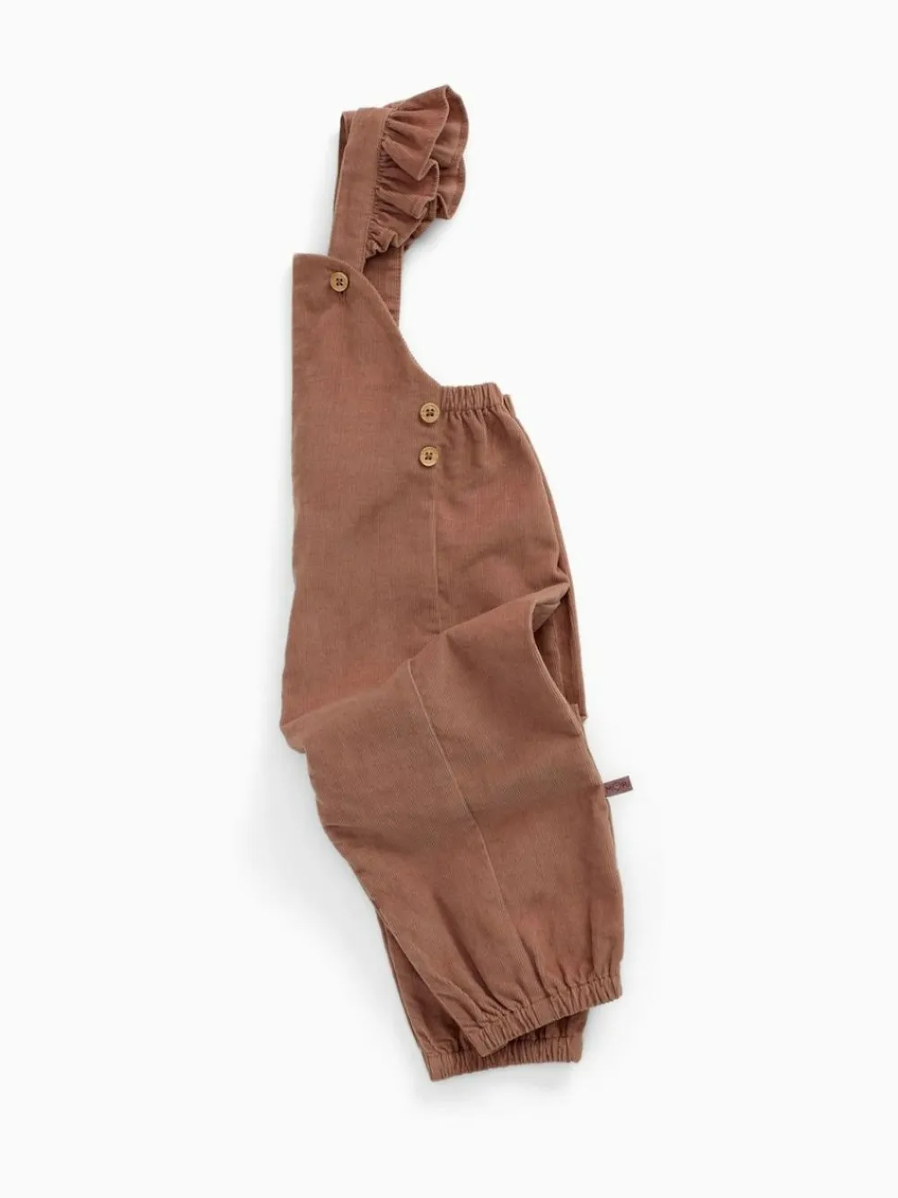 Mori Brown Frilled Corduroy Dungarees^ Rompers & Overalls