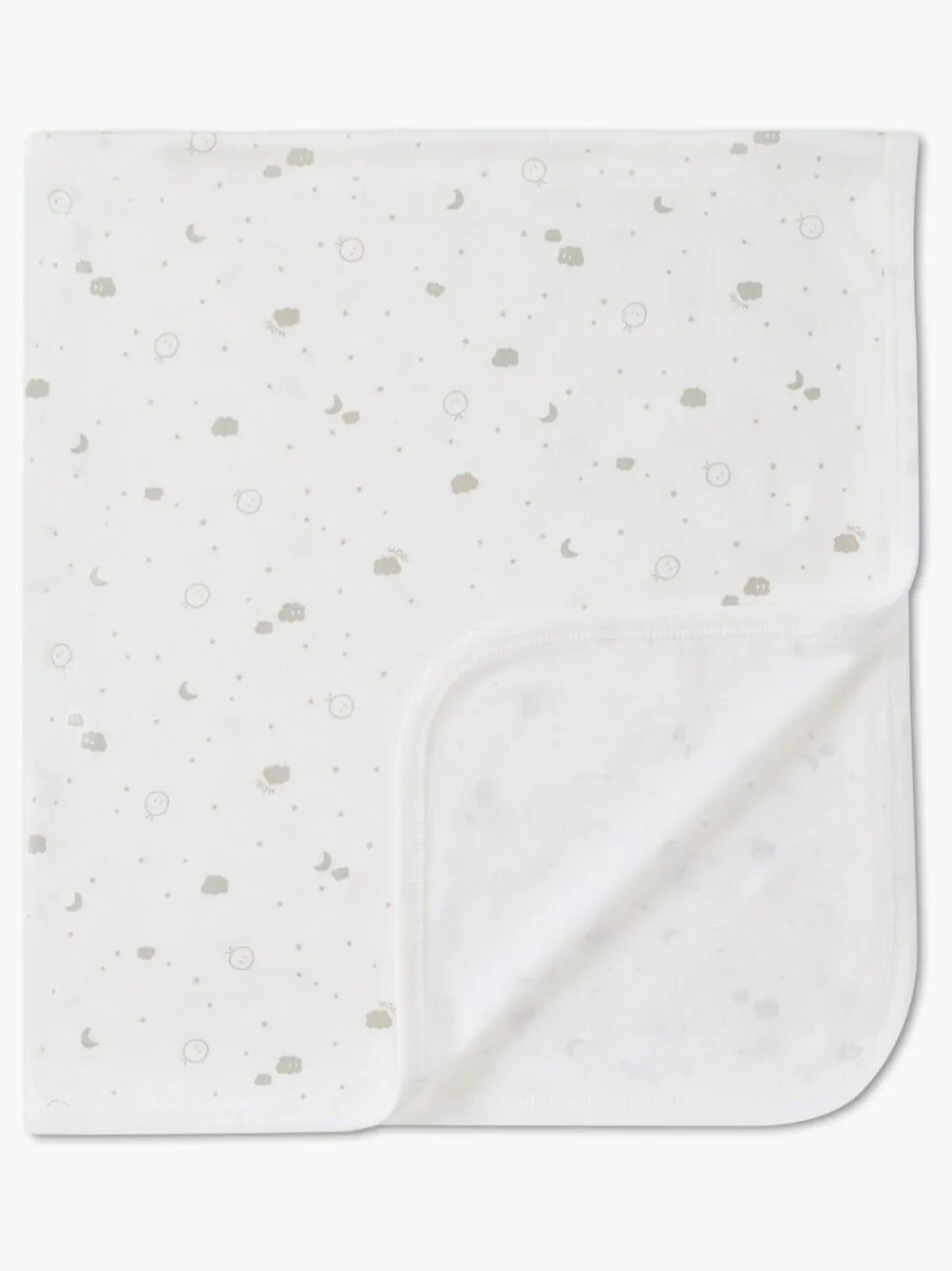 Outlet Mori Signature Print Baby Blanket White