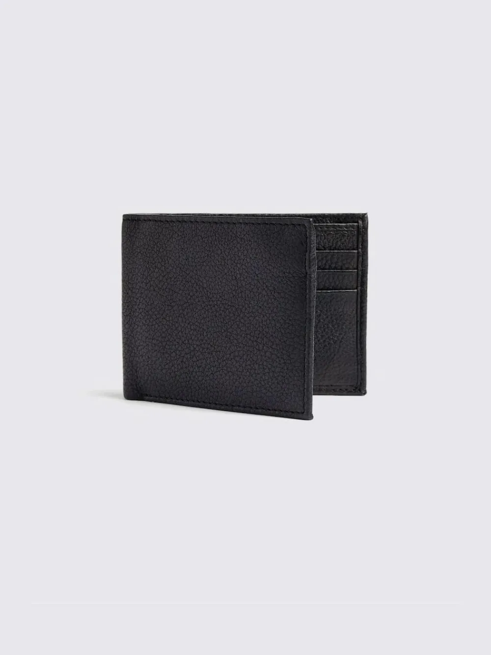 MOSS Black Grained Leather Wallet^ Wallets