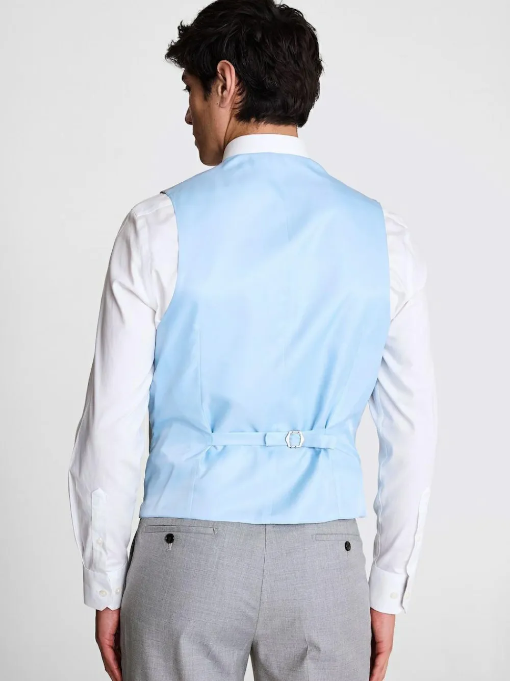 Online MOSS Tailored Regular Fit Stretch Suit Waistcoat Light Grey